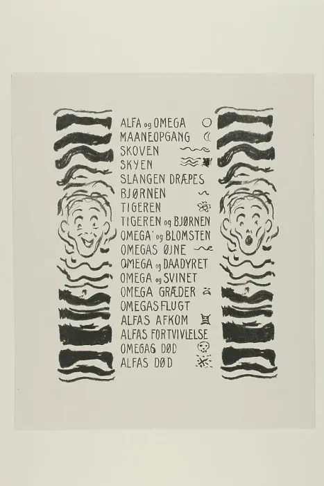 Framed Print : Table of Contents, 1908 / 09. Creator: Edvard Munch Framed Print : Table of Contents, 1908 / 09. Creator: Edvard Munch
