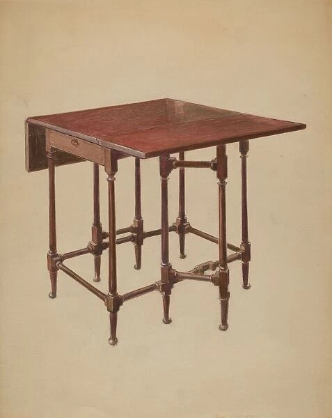 Table (Drop-leaf), c. 1936. Creator: Bernard Gussow