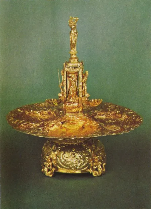 Framed Print : Table Fountain, 1953. Artist: Peter Oehr I Framed Print : Table Fountain, 1953. Artist: Peter Oehr I