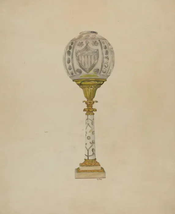 Framed Print : Table Lamp, 1935 / 1942. Creator: Ray Price Framed Print : Table Lamp, 1935 / 1942. Creator: Ray Price