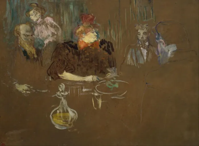 Framed Print : At the Table of Monsieur and Madame Natanson. Artist: Toulouse-Lautrec, Henri, de (1864-1901) Framed Print : At the Table of Monsieur and Madame Natanson. Artist: Toulouse-Lautrec, Henri, de (1864-1901)