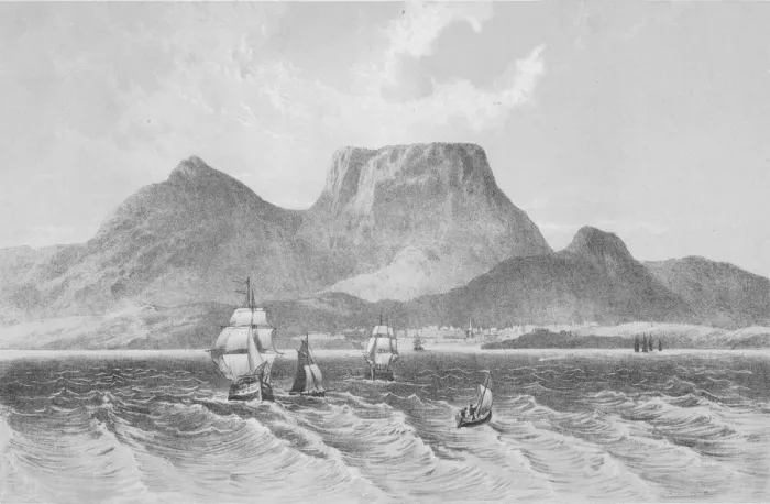 Framed Print : Table Mountan - Cape of Good Hope, c1880 Framed Print : Table Mountan - Cape of Good Hope, c1880
