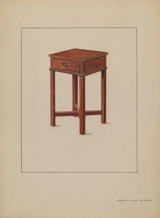 Framed Print : Table (Occasional), c. 1936. Creator: Francis Law Durand Framed Print : Table (Occasional), c. 1936. Creator: Francis Law Durand