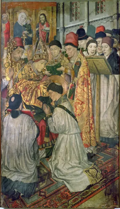 Framed Print : Table of the ordination of Saint Vincent by the Bishop of Zaragoza, Saint Valerio Framed Print : Table of the ordination of Saint Vincent by the Bishop of Zaragoza, Saint Valerio