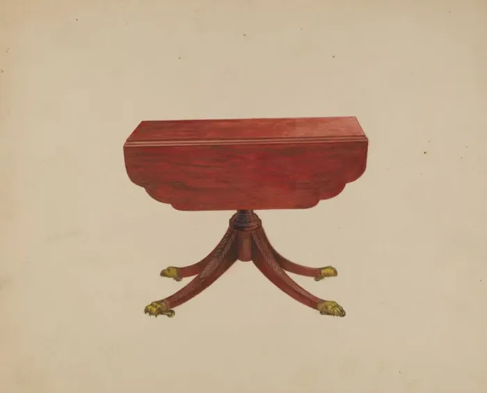 Framed Print : Table Pedestal, 1936. Creator: Arthur Johnson Framed Print : Table Pedestal, 1936. Creator: Arthur Johnson