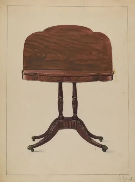 Framed Print : Table Pedestal, c. 1939. Creator: Nicholas Gorid Framed Print : Table Pedestal, c. 1939. Creator: Nicholas Gorid