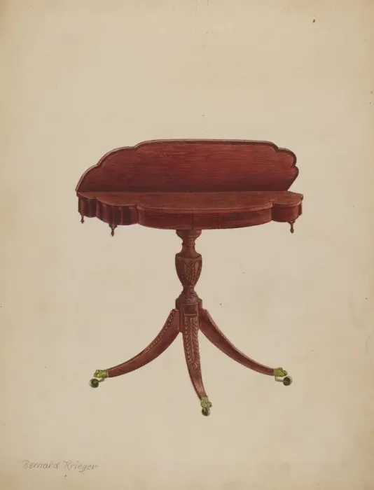 Framed Print : Table Pedestal, c. 1940. Creator: Bernard Krieger Framed Print : Table Pedestal, c. 1940. Creator: Bernard Krieger