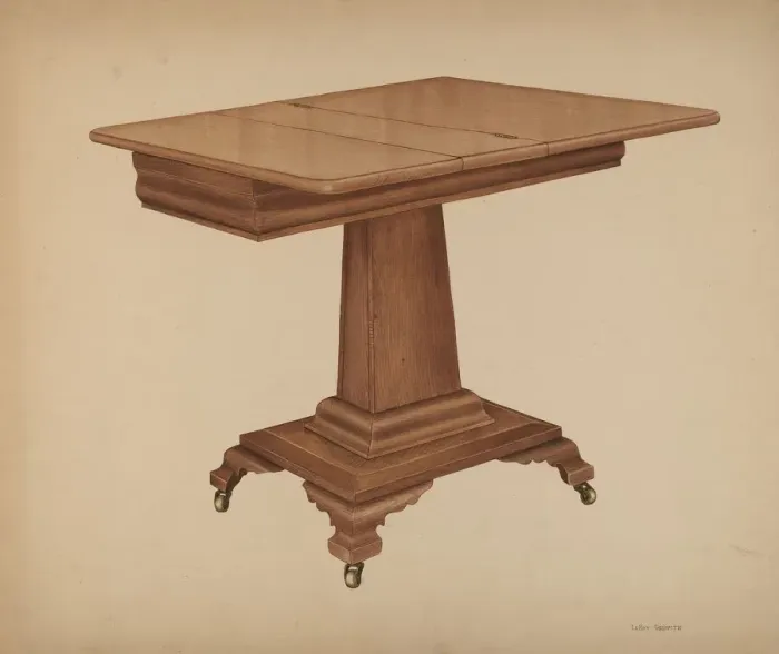 Framed Print : Table (pedestal), c. 1940. Creator: LeRoy Griffith Framed Print : Table (pedestal), c. 1940. Creator: LeRoy Griffith