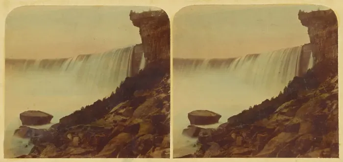 Framed Print : Table Rock, Niagara. 1859. Creator: William England Framed Print : Table Rock, Niagara. 1859. Creator: William England