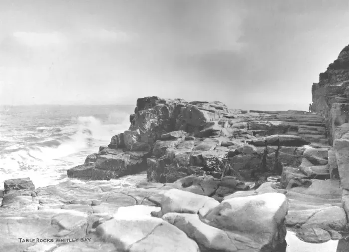 Framed Print : Table Rocks, Whitley Bay, 1907. Artist: Photochrom Co Ltd of London Framed Print : Table Rocks, Whitley Bay, 1907. Artist: Photochrom Co Ltd of London