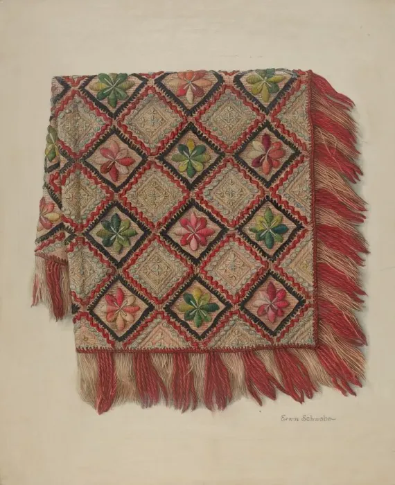 Framed Print : Table Scarf, c. 1938. Creator: Erwin Schwabe Framed Print : Table Scarf, c. 1938. Creator: Erwin Schwabe