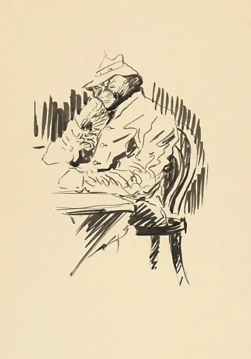 Framed Print : At the table (Study), c1940. Creator: Arnold Peter Weisz-Kubincan Framed Print : At the table (Study), c1940. Creator: Arnold Peter Weisz-Kubincan