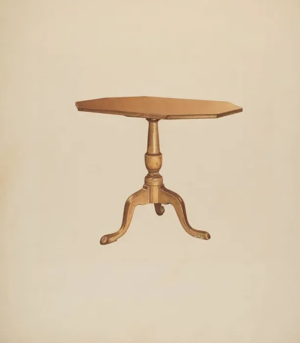 Framed Print : Table (Tripod), 1935 / 1942. Creator: Michael Riccitelli Framed Print : Table (Tripod), 1935 / 1942. Creator: Michael Riccitelli
