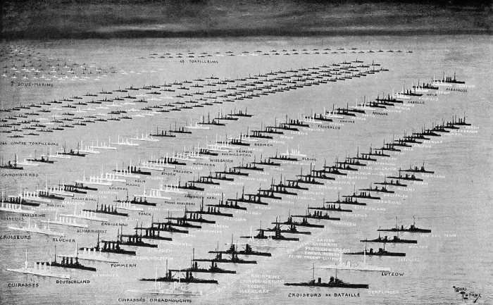Framed Print : Tableau de la flotte de combat allemande, 1916. Creator: Unknown Framed Print : Tableau de la flotte de combat allemande, 1916. Creator: Unknown