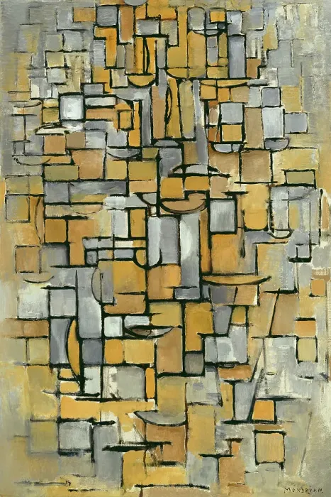 Framed Print : Tableau No. 1, 1913. Creator: Mondrian, Piet (1872-1944)