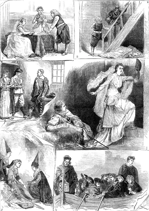 Framed Print : Tableaux Vivants, from Sir Walter Scott's novels, at Cromwell House, South Kensington, 1880. Creator: Unknown Framed Print : Tableaux Vivants, from Sir Walter Scott's novels, at Cromwell House, South Kensington, 1880. Creator: Unknown