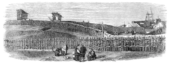 Framed Print : The Taeping Rebellion in China: outside of the stockade where the Wang was beheaded, 1864. Creator: Unknown Framed Print : The Taeping Rebellion in China: outside of the stockade where the Wang was beheaded, 1864. Creator: Unknown