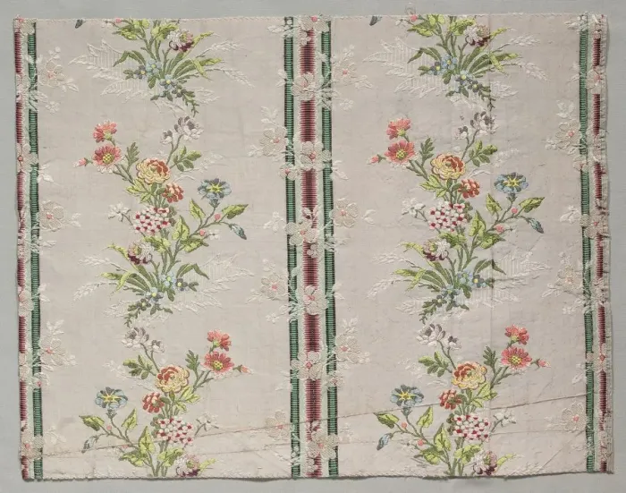 Framed Print : Taffeta, Brocaded, c. 1790. Creator: Unknown Framed Print : Taffeta, Brocaded, c. 1790. Creator: Unknown