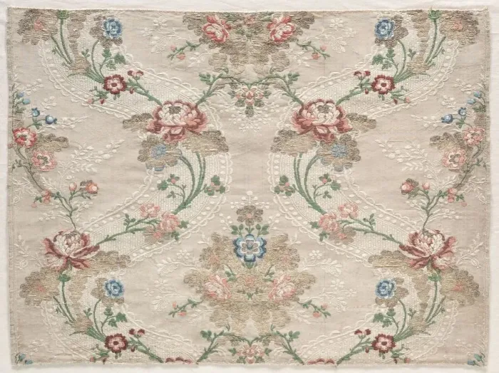 Framed Print : Taffeta Fragment, c. 1730. Creator: Unknown Framed Print : Taffeta Fragment, c. 1730. Creator: Unknown