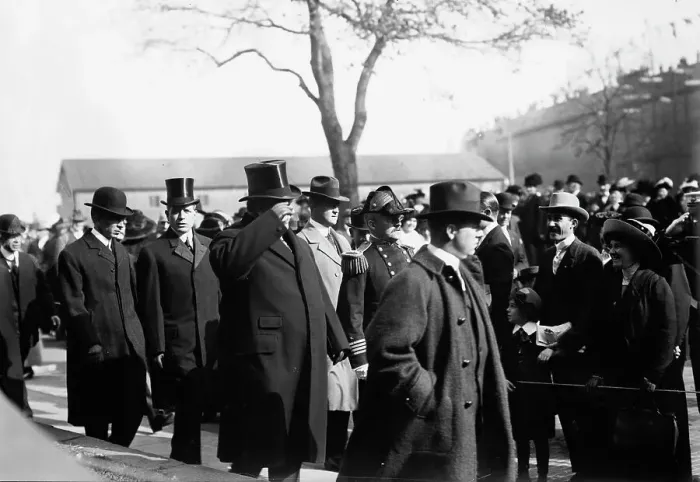 Framed Print : Taft at launch of NEW YORK, 1912. Creator: Bain News Service Framed Print : Taft at launch of NEW YORK, 1912. Creator: Bain News Service