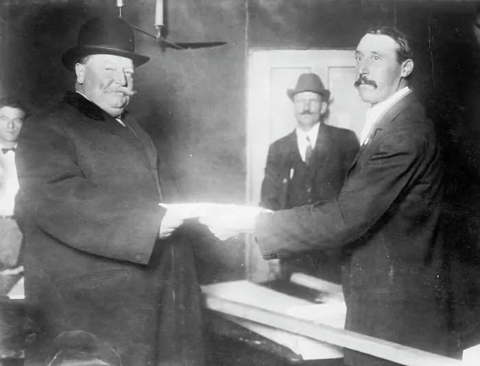 Framed Print : Taft voting 1912. Creator: Bain News Service Framed Print : Taft voting 1912. Creator: Bain News Service