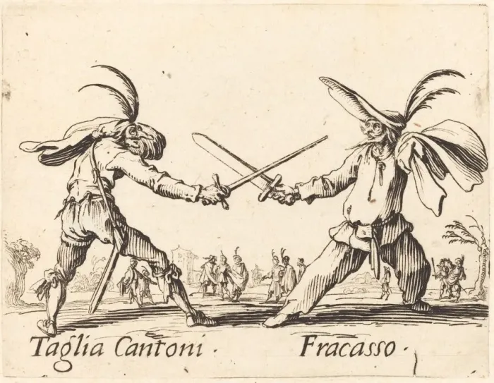 Framed Print : Taglia Cantoni and Fracasso, c. 1622. Creator: Jacques Callot Framed Print : Taglia Cantoni and Fracasso, c. 1622. Creator: Jacques Callot