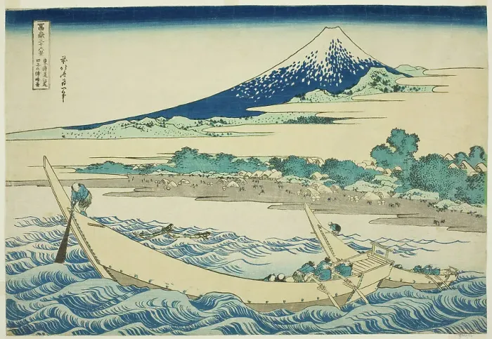 Framed Print : Tago Bay near Ejiri on the Tokaido (Tokaido Ejiri Tagonoura ryakuzu), from the serie... c. 1830 / 33. Creator: Hokusai Framed Print : Tago Bay near Ejiri on the Tokaido (Tokaido Ejiri Tagonoura ryakuzu), from the serie... c. 1830 / 33. Creator: Hokusai