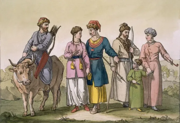Framed Print : Taguri Tatars of the Crimea, c1820s-30s. Creator: D. K. Bonatti (fl. 1720-80)