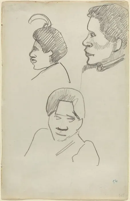 Framed Print : Tahitian Heads, c. 1891 / 1893. Creator: Paul Gauguin Framed Print : Tahitian Heads, c. 1891 / 1893. Creator: Paul Gauguin