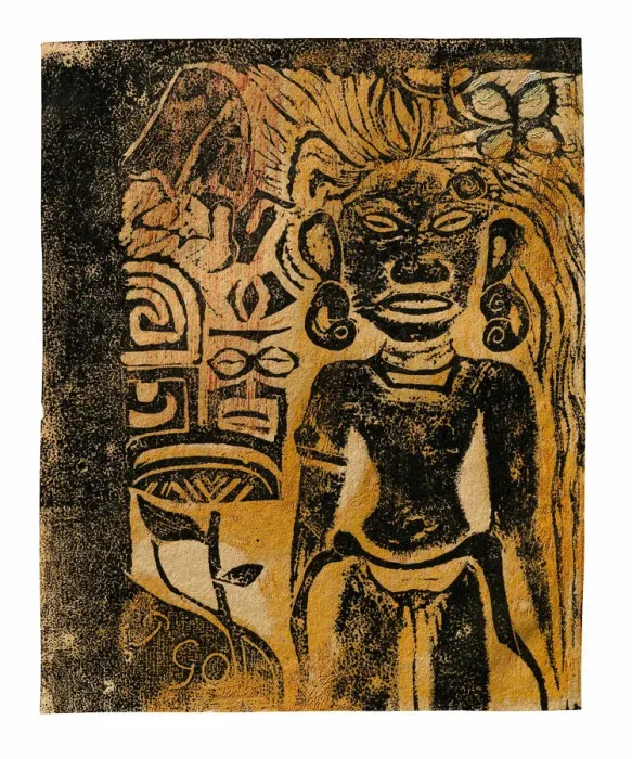 Framed Print : Tahitian Idol-the Goddess Hina, 1894 / 95. Creator: Paul Gauguin Framed Print : Tahitian Idol-the Goddess Hina, 1894 / 95. Creator: Paul Gauguin