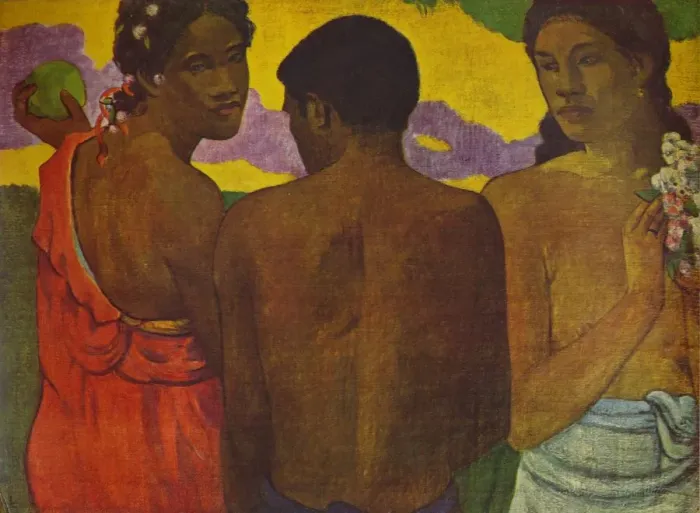 Framed Print : Three Tahitians, 1899 (1935). Artist: Paul Gauguin Framed Print : Three Tahitians, 1899 (1935). Artist: Paul Gauguin