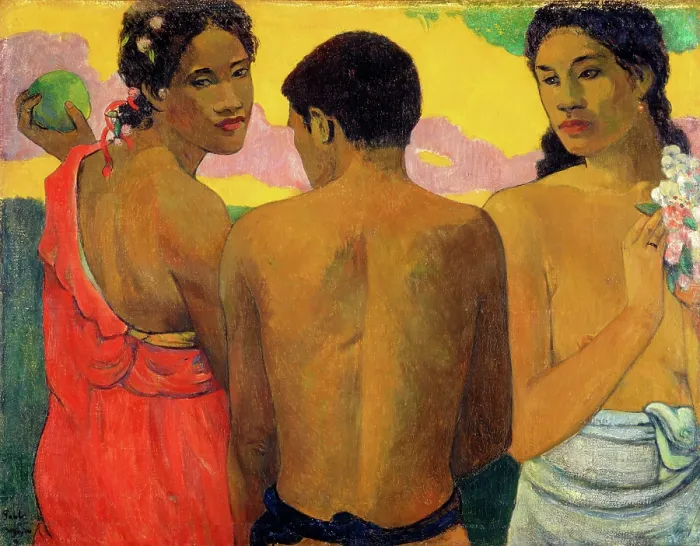 Framed Print : Three Tahitians, 1899. Creator: Gauguin, Paul Eugene Henri (1848-1903) Framed Print : Three Tahitians, 1899. Creator: Gauguin, Paul Eugene Henri (1848-1903)