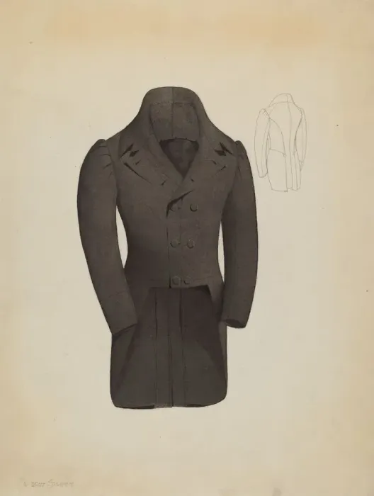Framed Print : Tail Coat, c. 1937. Creator: Creighton Kay-Scott Framed Print : Tail Coat, c. 1937. Creator: Creighton Kay-Scott