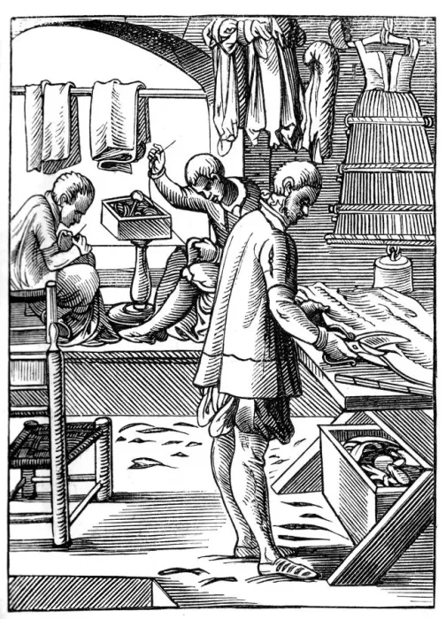 Framed Print : Tailor, 16th century (1849). Artist: Jost Amman Framed Print : Tailor, 16th century (1849). Artist: Jost Amman