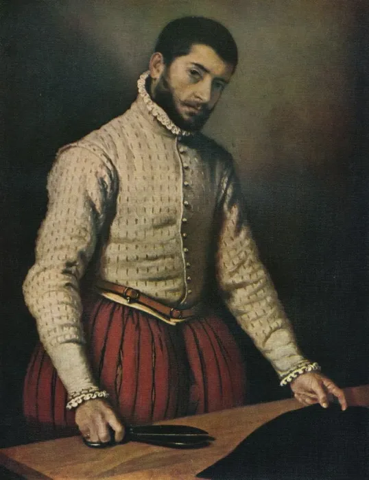 Framed Print : The Tailor (Il Tagliapanni), c1565, (1911). Artist: Giovanni Battista Moroni Framed Print : The Tailor (Il Tagliapanni), c1565, (1911). Artist: Giovanni Battista Moroni