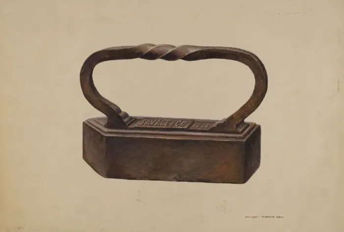 Framed Print : Tailors Goose Iron, c. 1939. Creator: Henrietta S. Hukill Framed Print : Tailors Goose Iron, c. 1939. Creator: Henrietta S. Hukill