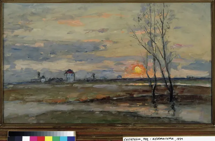 Framed Print : taiteilija: Ekstrom, Per Inventaarionro A I 528 teosnimi: Kesamaisema haltija: AT kokoelma: Antell ajoitus: 1879 tekniikkateksti: oljy kankaalle paaluokka: maalaus aihe: MAISEMA ; ranta ; puut ; rakennukset ; iltarusko mitat Framed Print : taiteilija: Ekstrom, Per Inventaarionro A I 528 teosnimi: Kesamaisema haltija: AT kokoelma: Antell ajoitus: 1879 tekniikkateksti: oljy kankaalle paaluokka: maalaus aihe: MAISEMA ; ranta ; puut ; rakennukset ; iltarusko mitat