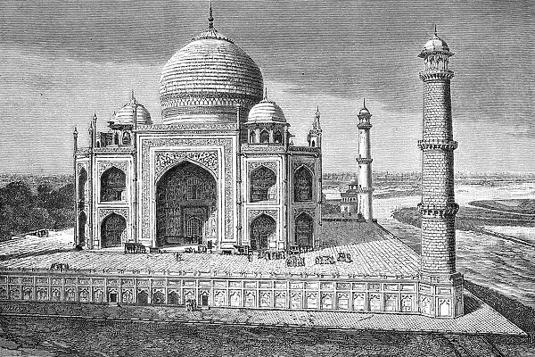 The Taj Mahal, Agra, India, 1895