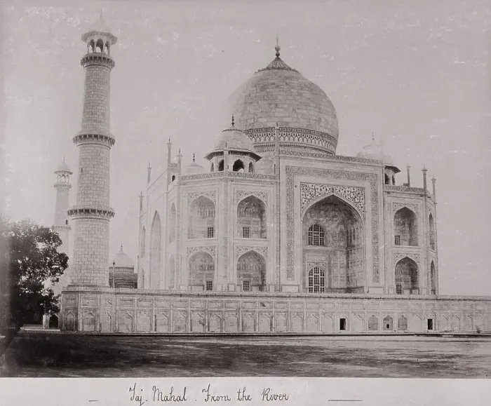 Framed Print : Taj Mahal-from the River, Late 1860s. Creator: Samuel Bourne Framed Print : Taj Mahal-from the River, Late 1860s. Creator: Samuel Bourne