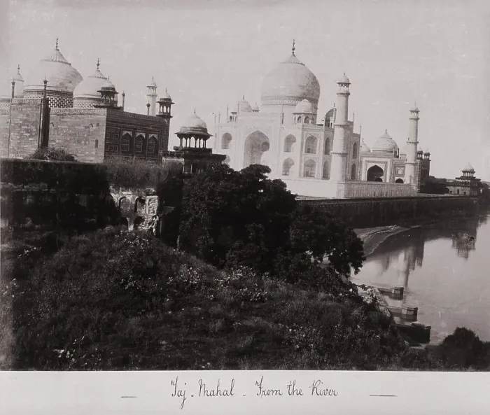 Framed Print : Taj Mahal-from the River, Late 1860s. Creator: Samuel Bourne Framed Print : Taj Mahal-from the River, Late 1860s. Creator: Samuel Bourne