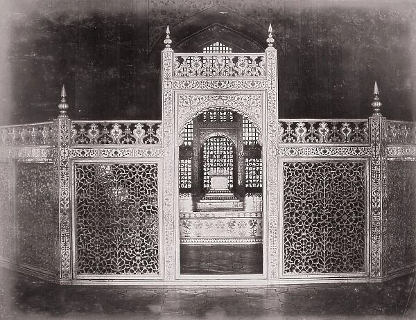 Taj Mahal, Screen round Tomb, Late 1860s. Creator: Samuel Bourne