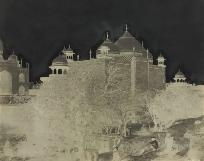 Framed Print : Taj Mahal, Back View of the Rest-House, with Figure, c. 1858-1862. Creator: John Murray (British Framed Print : Taj Mahal, Back View of the Rest-House, with Figure, c. 1858-1862. Creator: John Murray (British