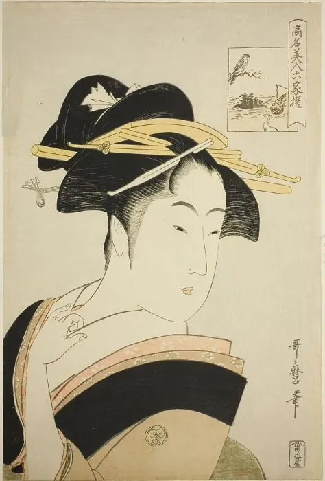 Framed Print : Takashima Ohisa, from the series Renowned Beauties Likened to the Six Immortal... c. 1795 / 96. Creator: Kitagawa Utamaro. Takashima Ohisa, from the series Renowned Beauties Likened to the Six Immortal... c. 1795 / 96. Creator: Kitagawa Utamaro Framed Print : Takashima Ohisa, from the series Renowned Beauties Likened to the Six Immortal... c. 1795 / 96. Creator: Kitagawa Utamaro. Takashima Ohisa, from the series Renowned Beauties Likened to the Six Immortal... c. 1795 / 96. Creator: Kitagawa Utamaro