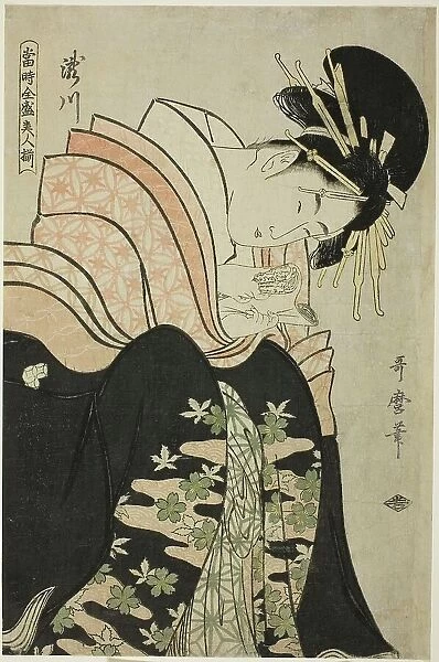 Takigawa, from the series 'Array of Supreme Beauties of the Present Day...', Japan, c. 1794. Creator: Kitagawa Utamaro. Takigawa, from the series 'Array of Supreme Beauties of the Present Day...', Japan, c. 1794. Creator: Kitagawa Utamaro