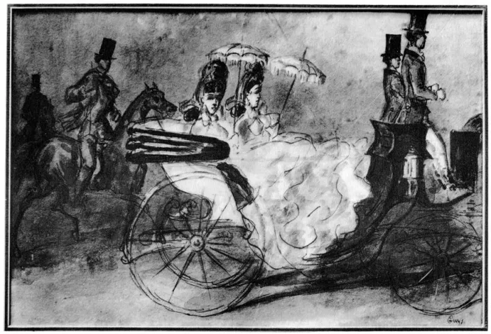 Framed Print : Taking the Air, 19th century, (1930). Artist: Constantin Guys Framed Print : Taking the Air, 19th century, (1930). Artist: Constantin Guys
