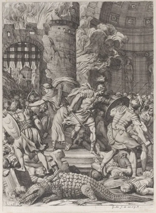 Framed Print : The Taking of Alexandria, 1672-78. Creator: Gerard Audran Framed Print : The Taking of Alexandria, 1672-78. Creator: Gerard Audran