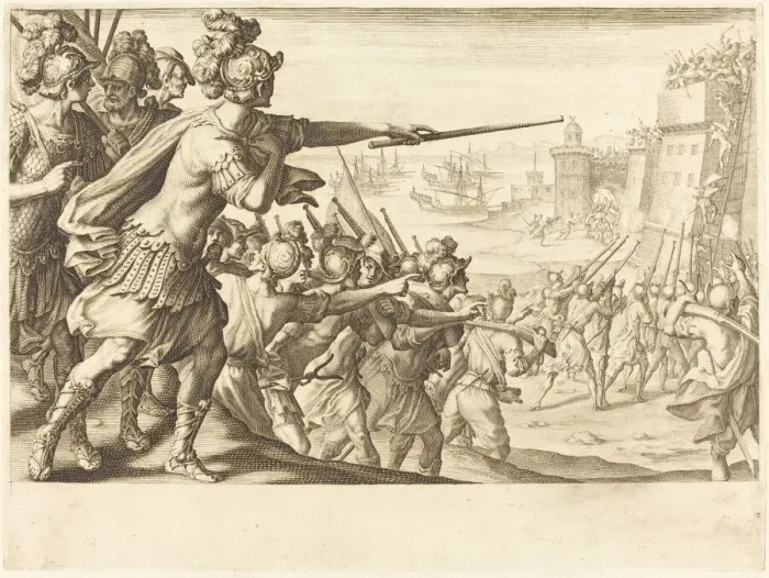 Framed Print : Taking of Bone, c. 1614. Creator: Jacques Callot Framed Print : Taking of Bone, c. 1614. Creator: Jacques Callot