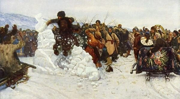 Taking the Little Snow-town, 1891, (1965). Creator: Vasily Surikov