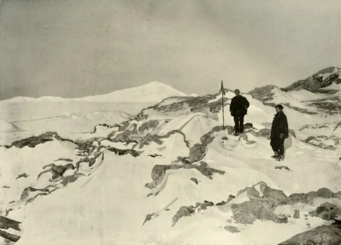 Framed Print : Taking Possession of Cape Bernacchi, Victoria Land, c1908, (1909) Framed Print : Taking Possession of Cape Bernacchi, Victoria Land, c1908, (1909)