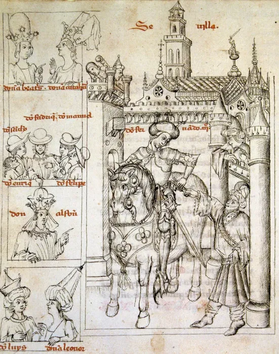 Framed Print : Taking Seville by Ferdinand III The Saint, illustration in the manuscript Geology Framed Print : Taking Seville by Ferdinand III The Saint, illustration in the manuscript Geology